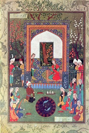 Persian Miniature - Amir Khosroe Dehlavi's Pandj Gangj, Tabriz School