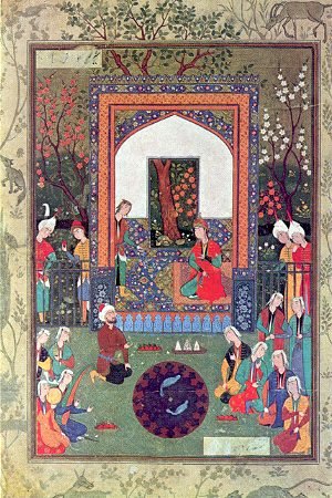 Persian Miniature - Amir Khosroe Dehlavi's Pandj Gangj, Tabriz School