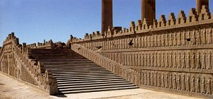 Steps leading to the eastern portico of the 'Apadana' of Persepolis