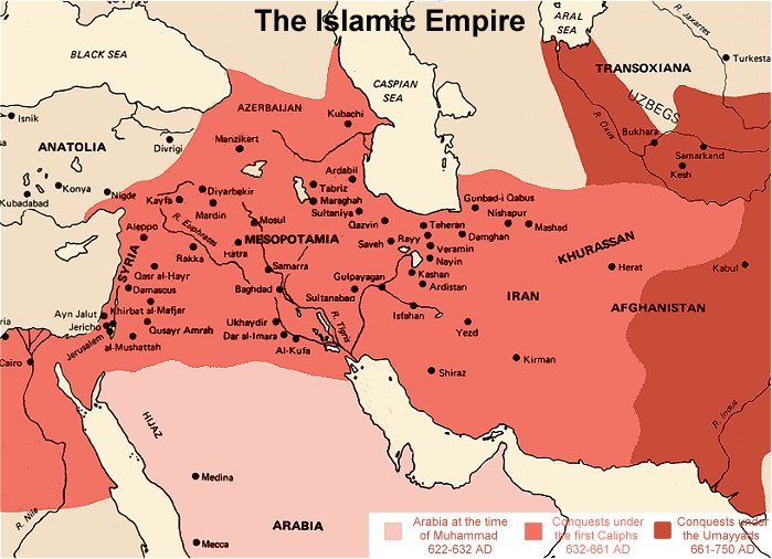 Map of the Islamic Empire