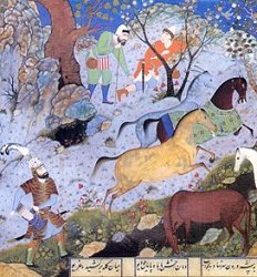 Rustam Recovers Raksh from Afrasiab's Herd
