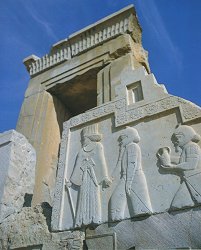 Tribute bearers, Tachara, Western Staircase