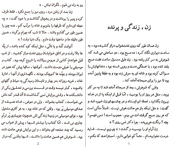 Woman, Life and Bird pages 1 and 2